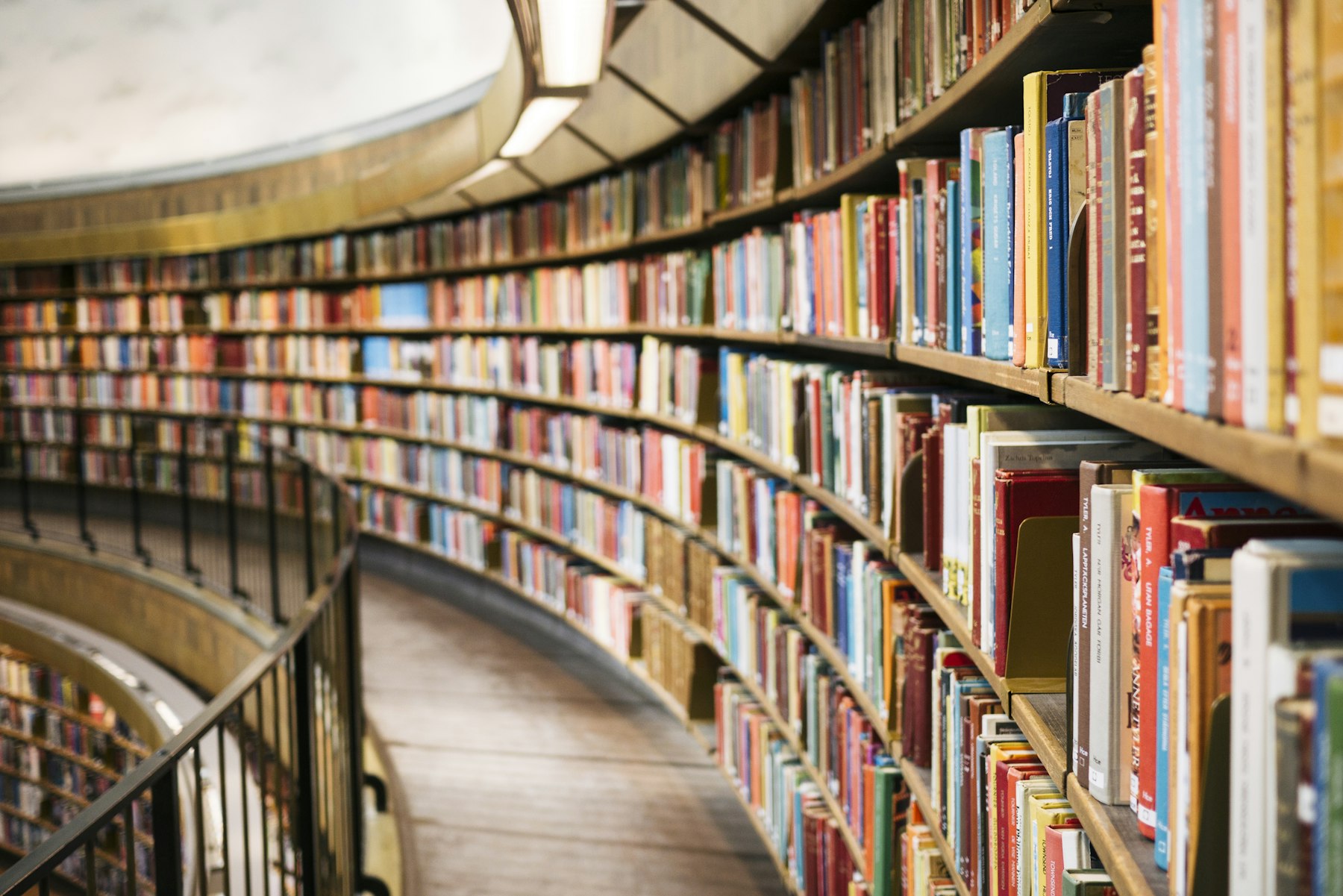 Peaceful study library interior